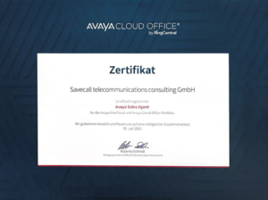 Avaya Cloud Office by RingCentral Zertifikat