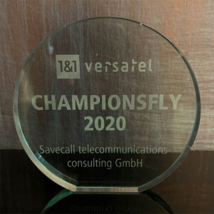 1&1 versatel: "Championsfly 2020 Award"