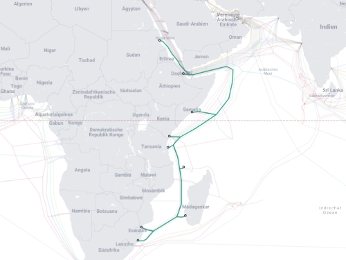EASSY Submarine Cable Route Map - Submarine Cable East Africa South Asia